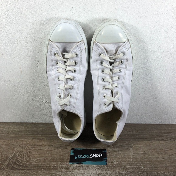 Converse CTAS Leather Ox Low Top Lace Up White Open Sneakers Men's 10.5 1T866 - Picture 5 of 8